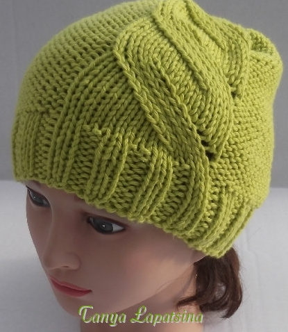 Knitting Pattern for Cable Swirl Hat