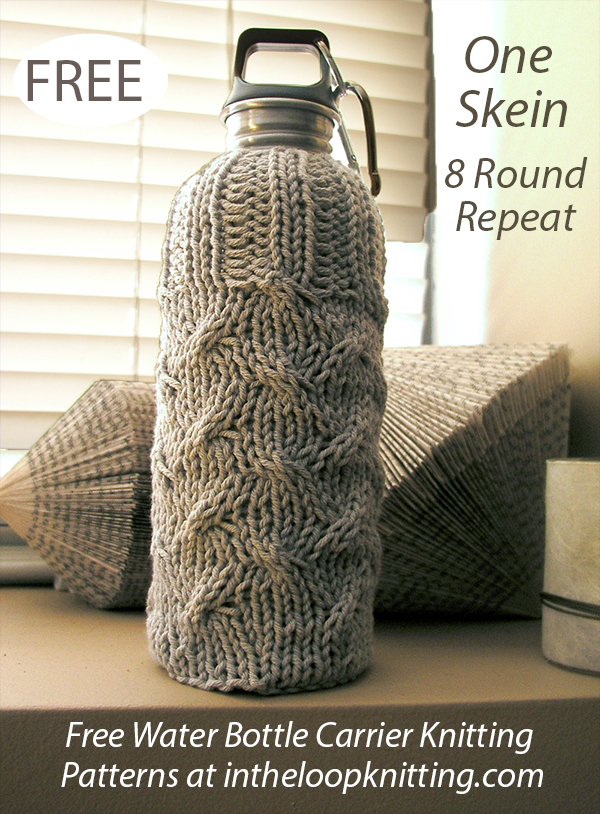 Free Cabled Bottle Cover Knitting Pattern