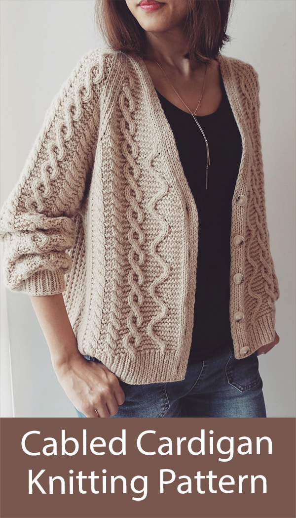 Cabled Cardigan Knitting Pattern