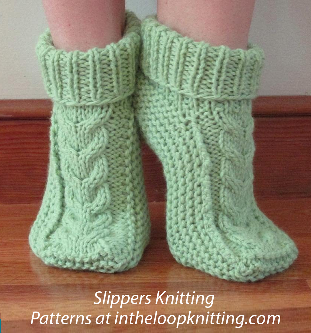 Cabled Foot Cozies Knitting pattern Slippers