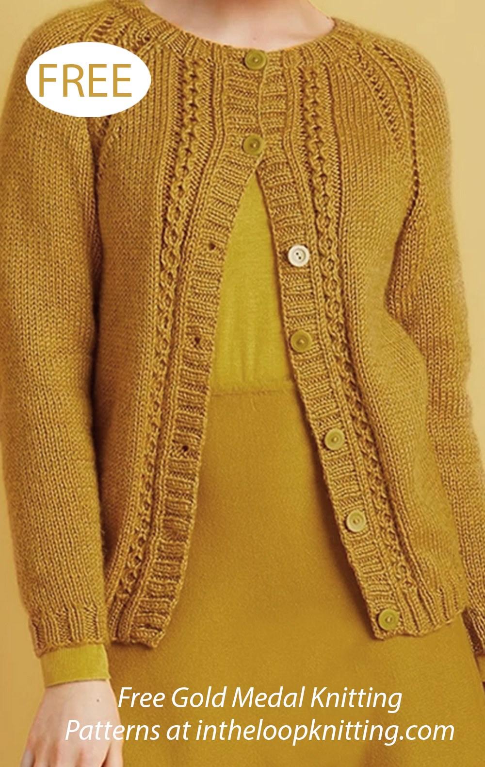 Free Cardigan Knitting Pattern Cabled Raglan Cardigan