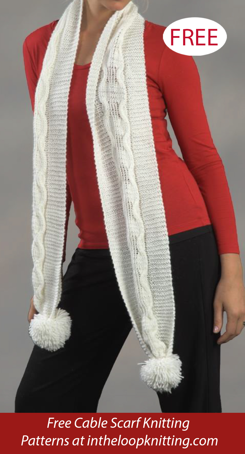 Free Cabled Scarf  Knitting Pattern