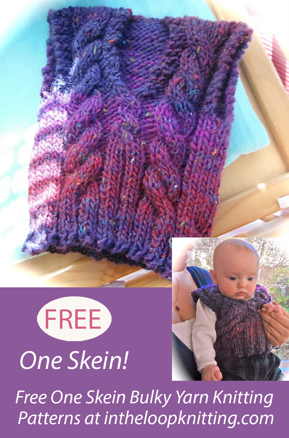 Free Cabled Snuggle Vest Knitting Pattern