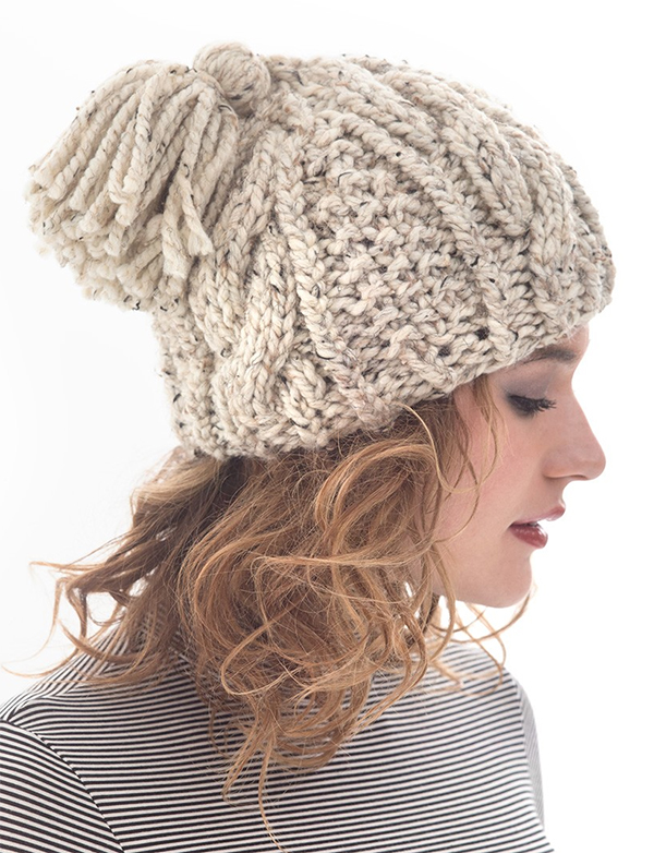 Chunky Cable Knit Hat Pattern Free