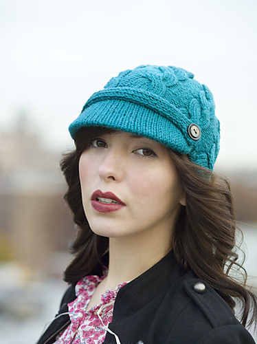 Cabled Chapeau Free Hat Knitting Pattern | More Hats With Brims Knitting Patterns at http://intheloopknitting.com/hats-with-brims-knitting-patterns/