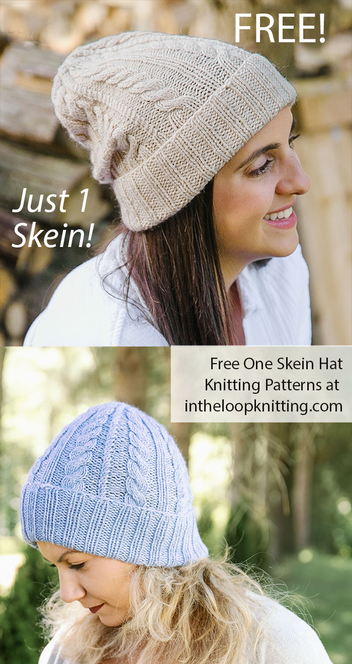 Free One Skein Knitting Pattern Cables and Braids Hat