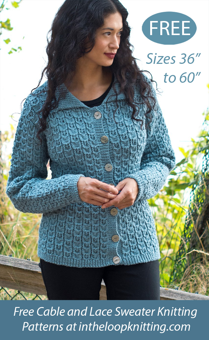 Free Cables and Lace Cardigan Knitting Pattern