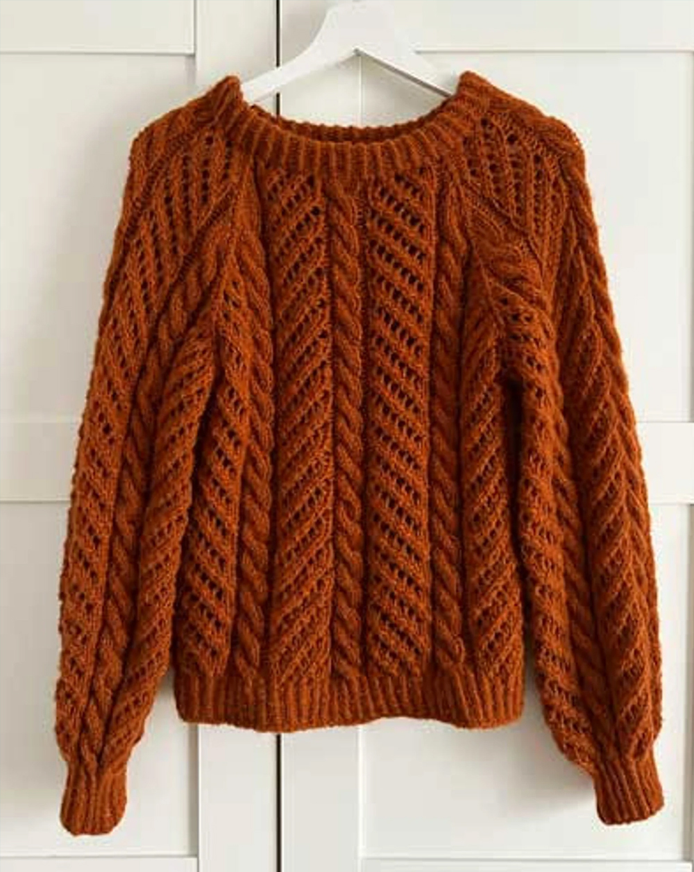 Cables And Lace Sweater Knitting Pattern