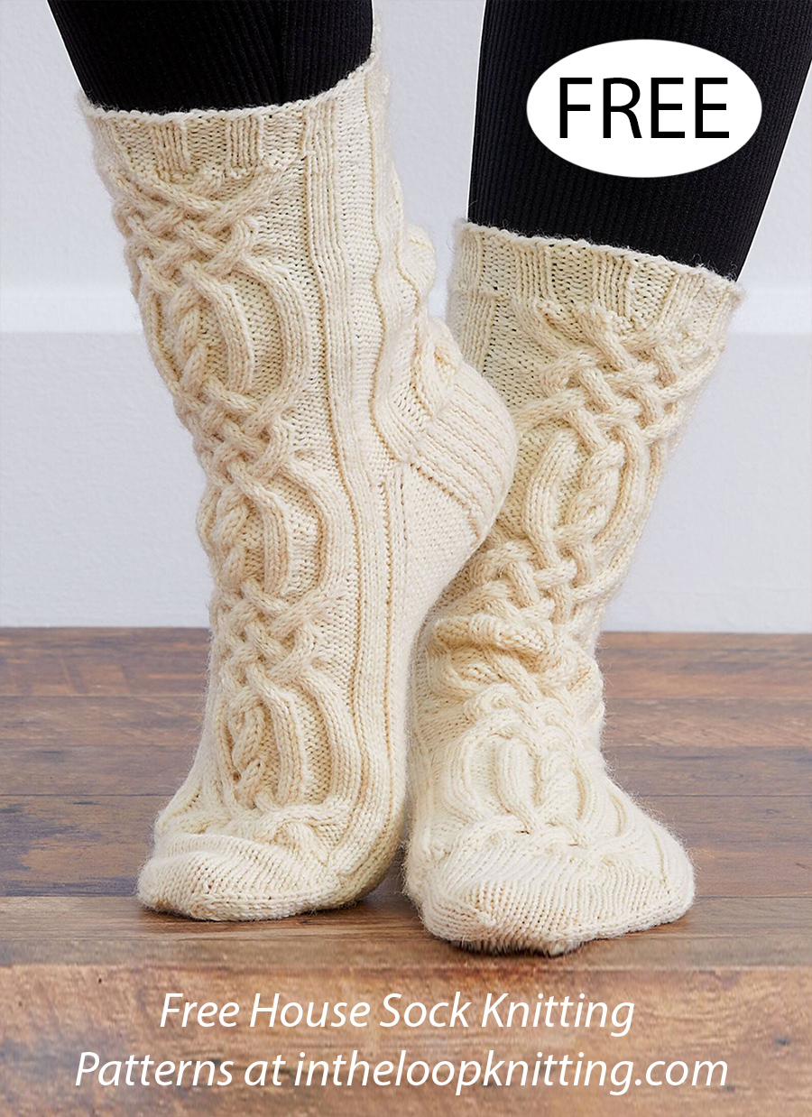 Free Cables and Ribs Socks Knitting Pattern