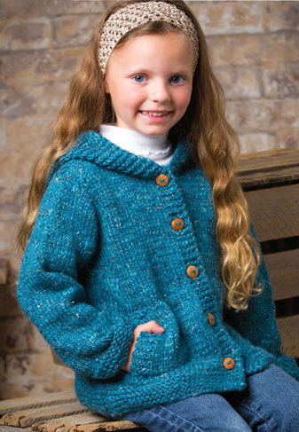 Knitting Pattern for Cadet Hooded Cardi