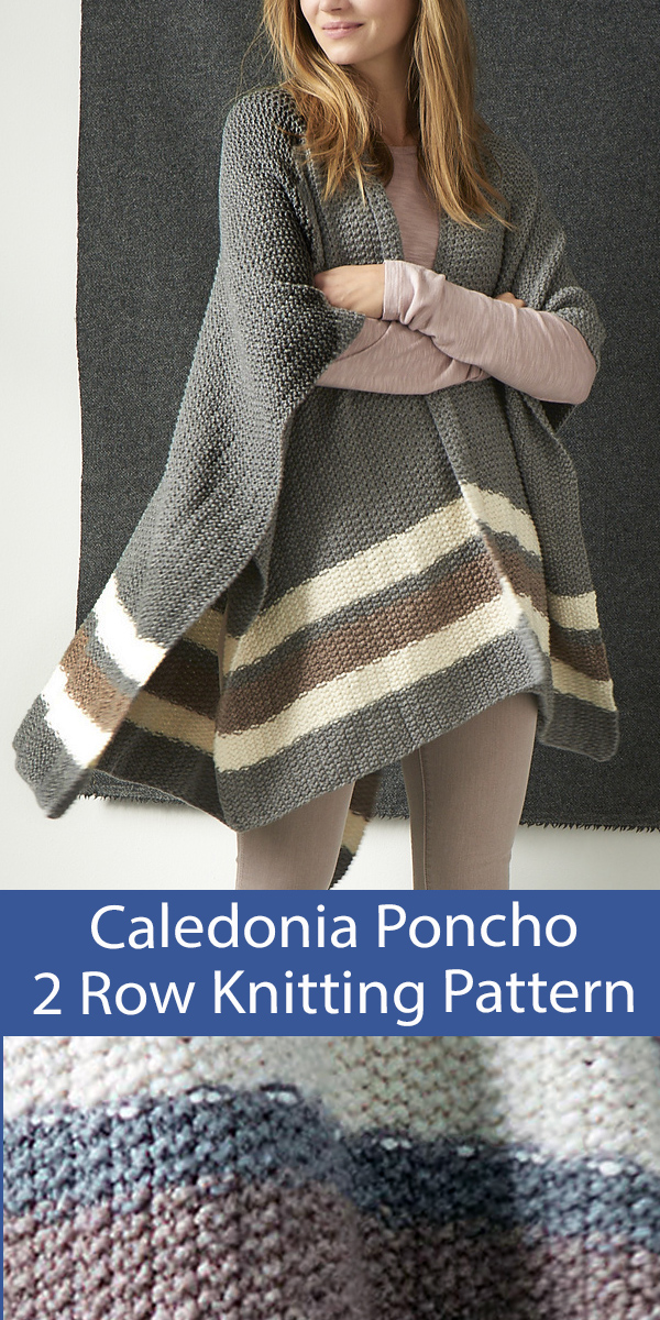 Poncho Knitting Pattern Caledonia Ruana