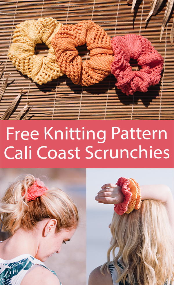 Free Scrunchie Knitting Pattern Cali Coast Scrunchies Hair Accessory
