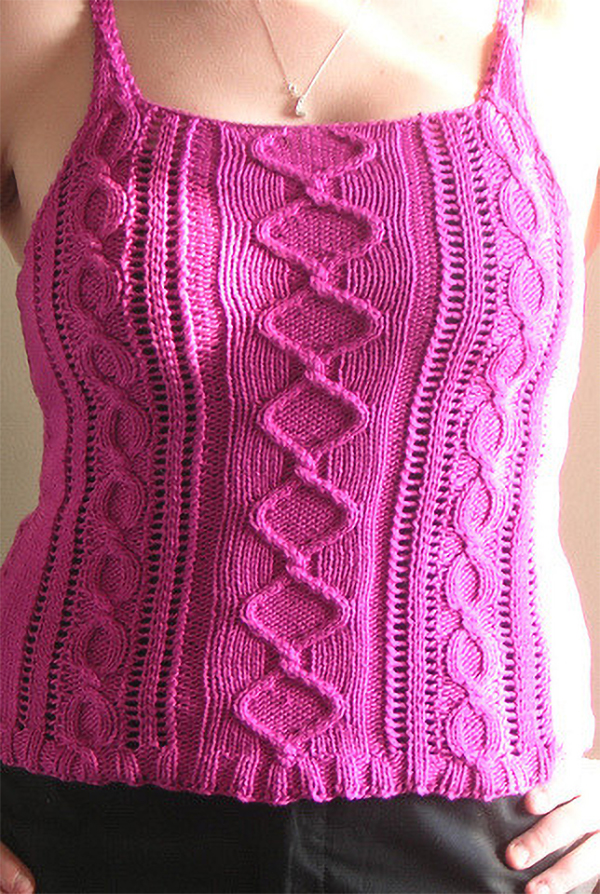 Free Knitting Pattern for Calla Tank