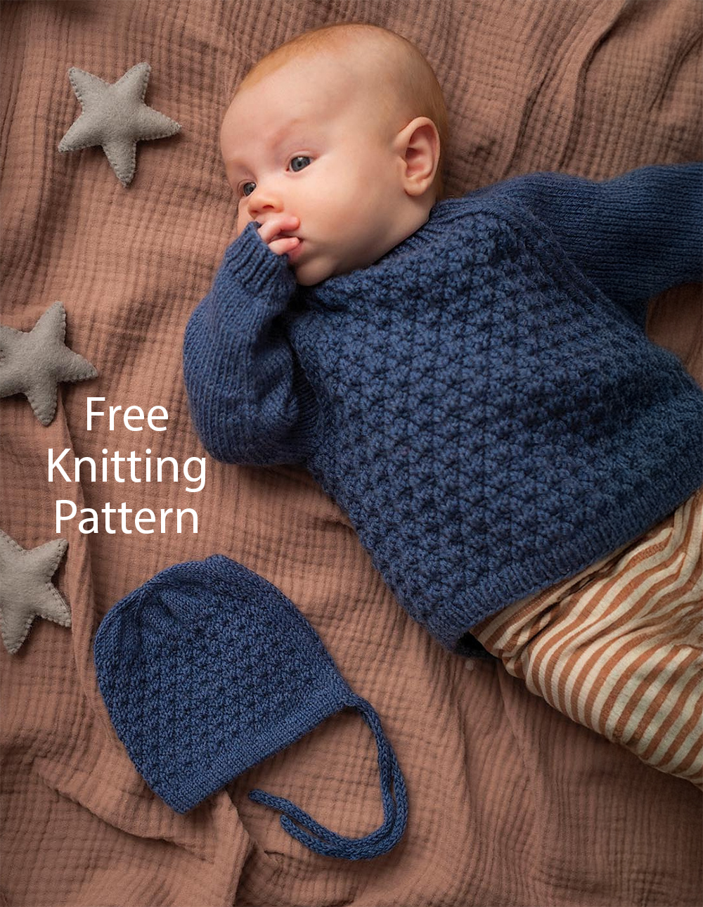Callisto Baby Cardigan and Bonnet Knitting Pattern Set