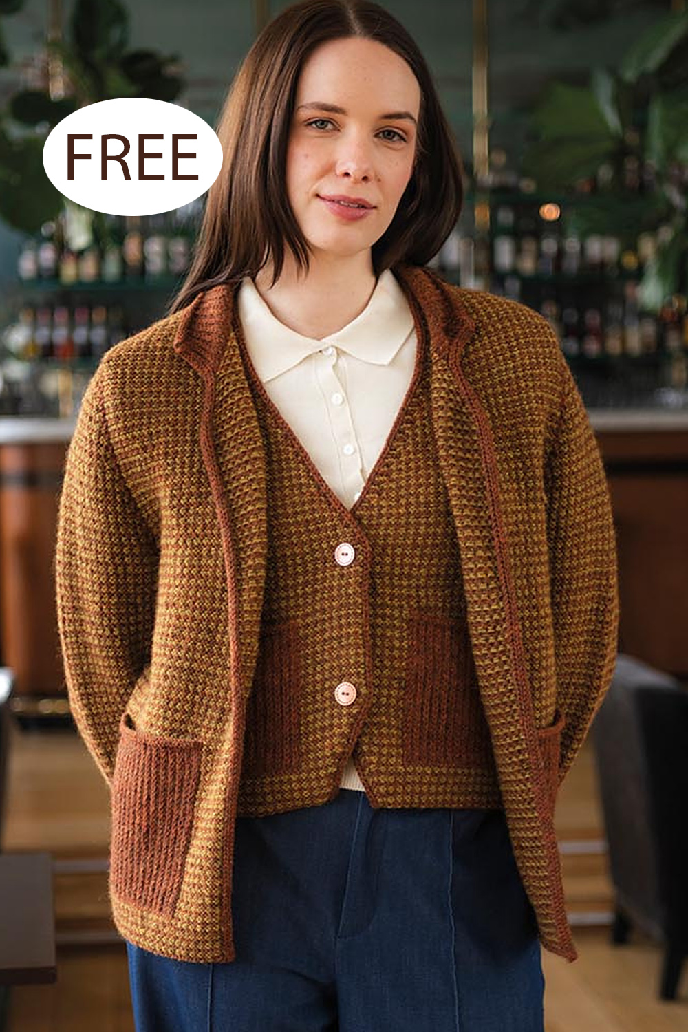 Free Sweater Knitting Pattern Cambridge Vest and Cardigan 