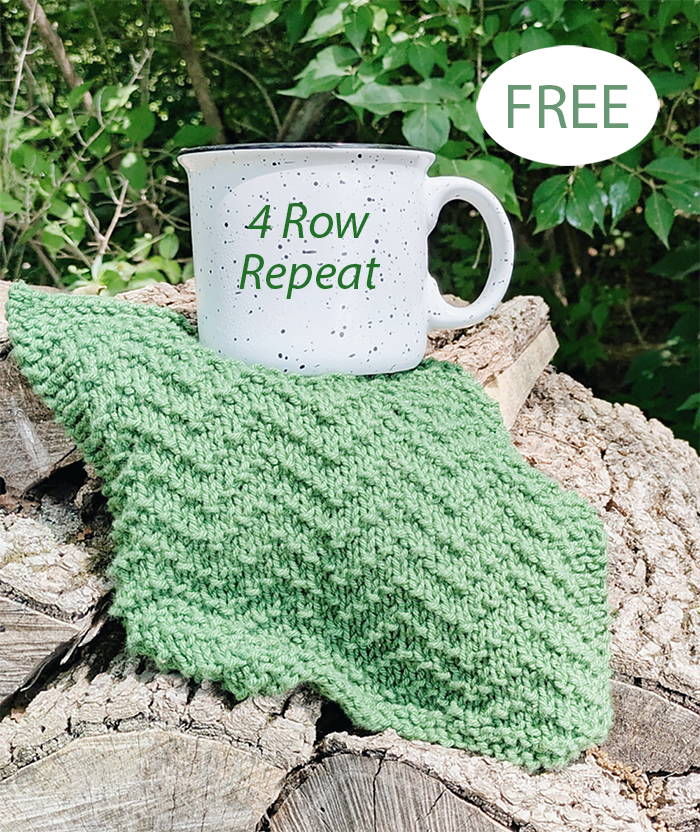 Free Forest Ridges Dishcloth Knitting Pattern 