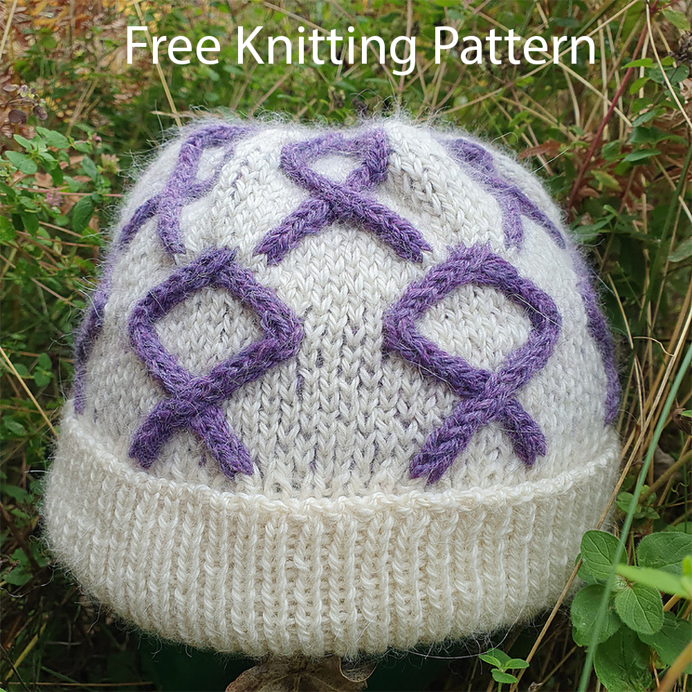 Free Knitting Pattern Breast Cancer Ribbon Hat Cancer Survivor Hat Cancer Awareness