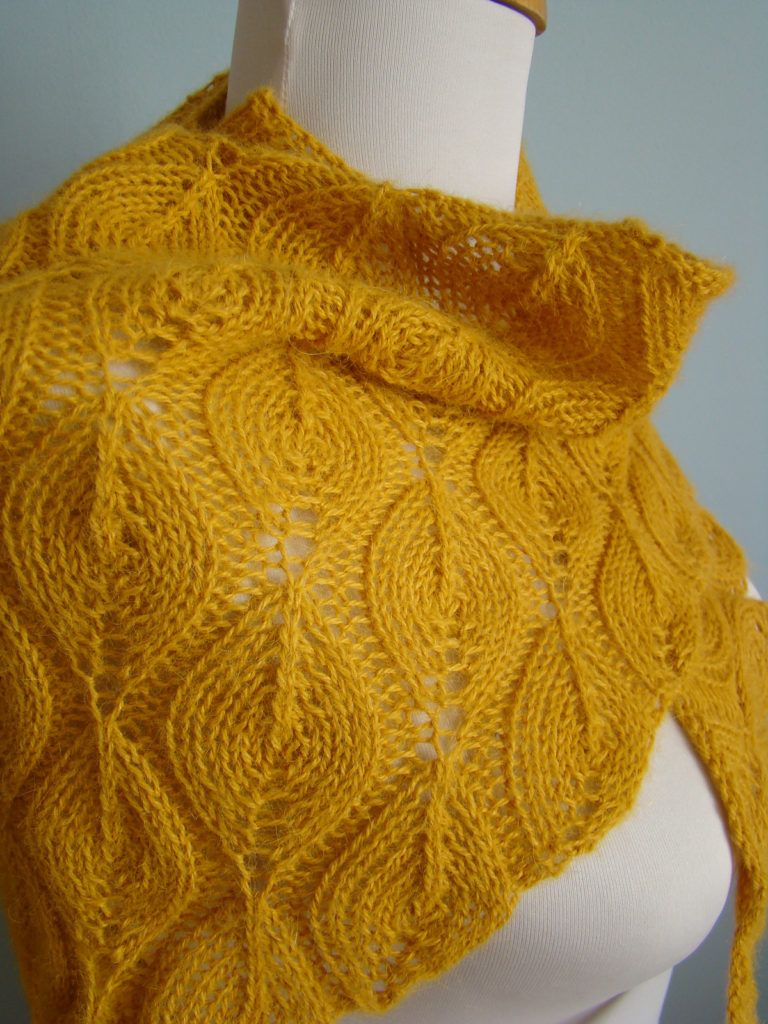 Free Knitting Pattern for Candle Flame Shawl