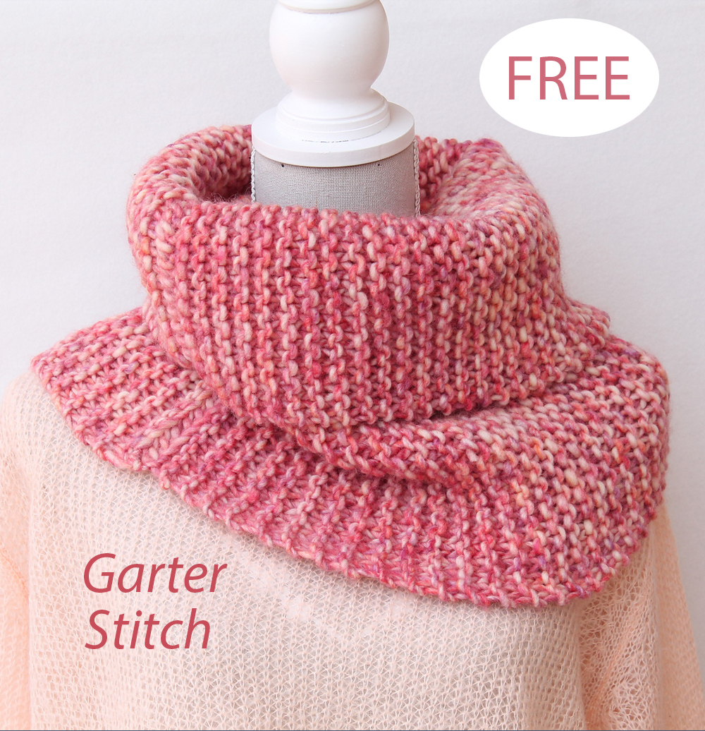 Free Knitting Pattern Garter Stitch Candy Cane Cowl