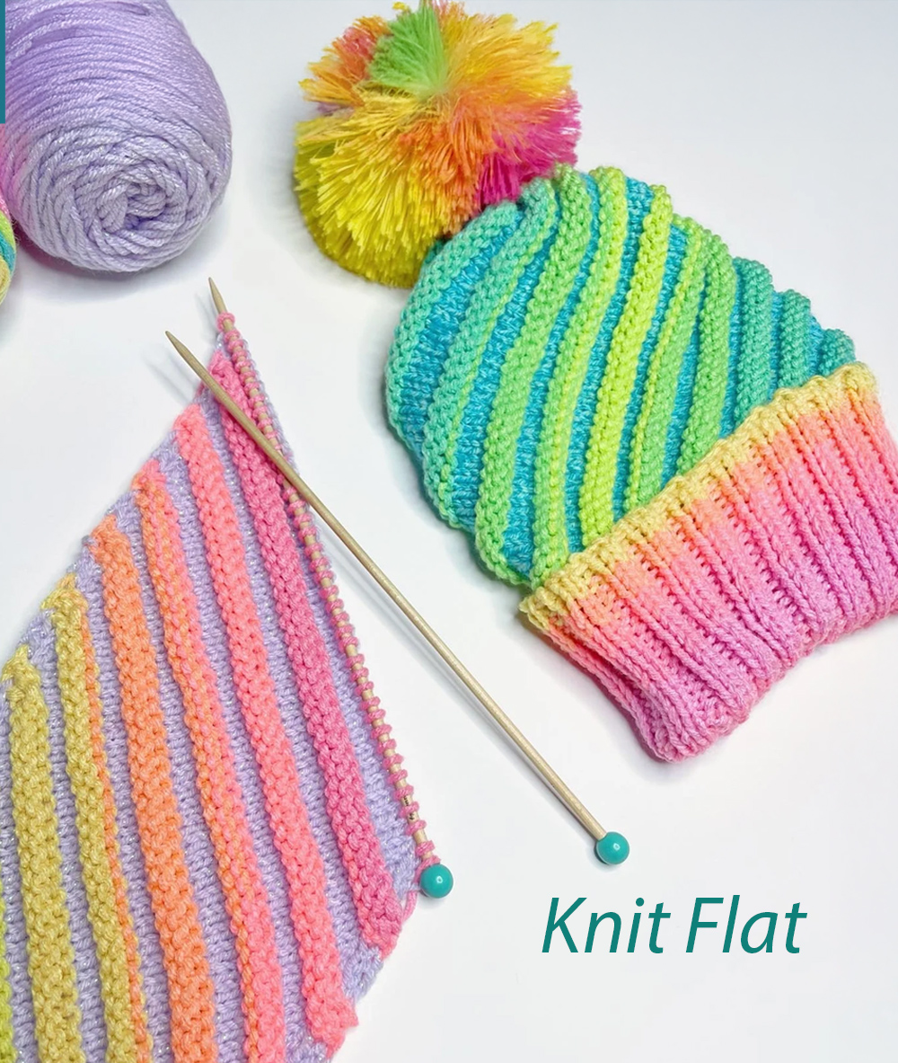 Knitting Pattern Candy Ripple Hat