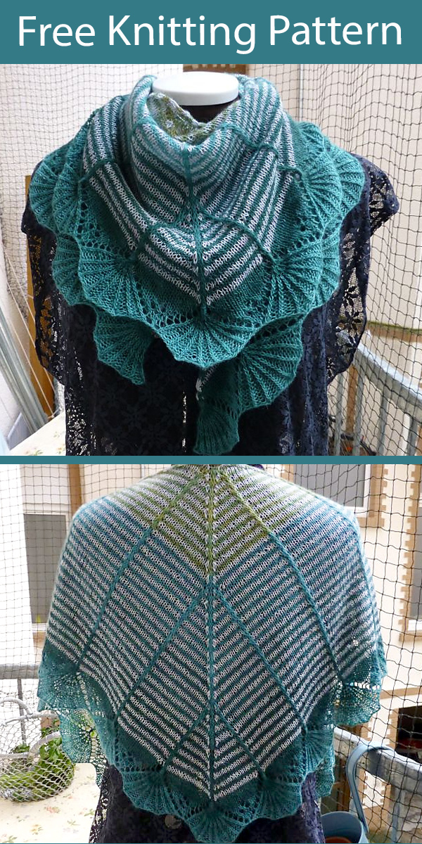 Free Shawl Knitting Pattern Candy Stripe Shawl
