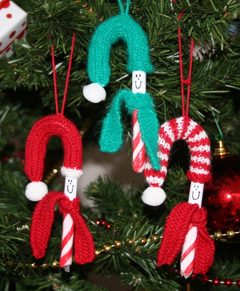 Free Knitting Pattern for Candy Cane People