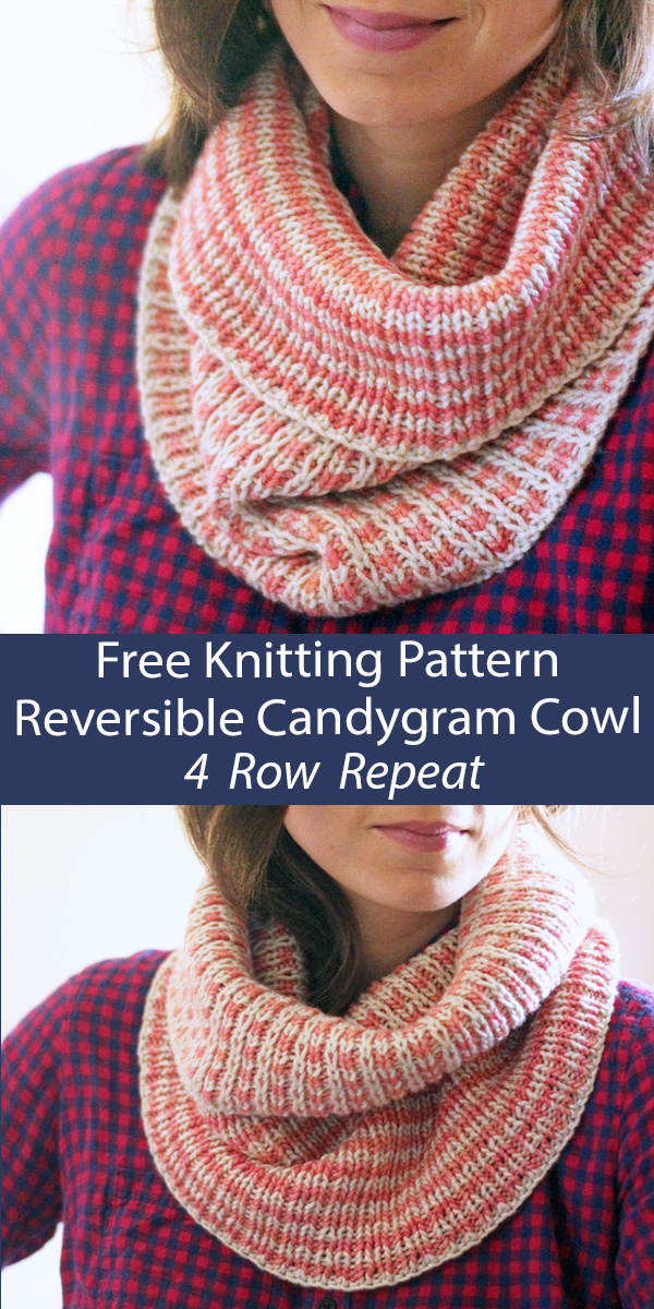 Free Cowl Knitting Pattern 4 Row Candygram Cowl