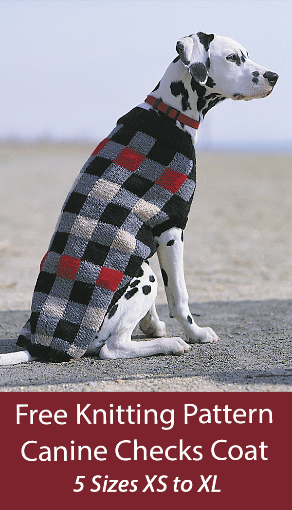 Free Dog Coat Knitting Pattern Canine Checks Sweater
