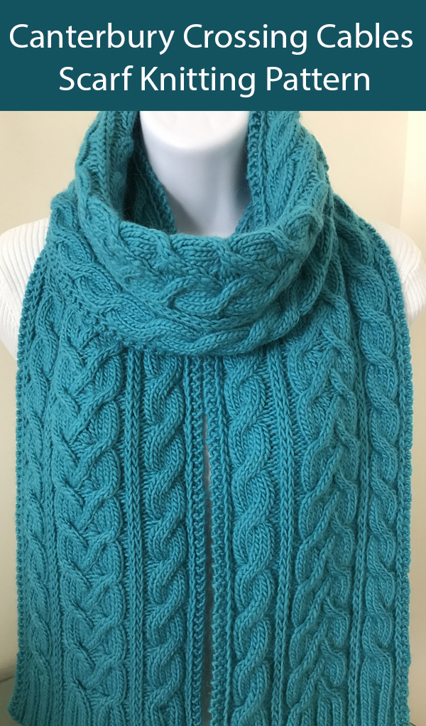 Scarf Knitting Pattern Canterbury Crossing Cables Scarf 