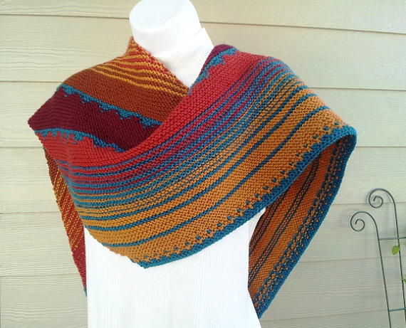 Canyonlands Shawl Knitting Pattern and more colorful shawl knitting patterns