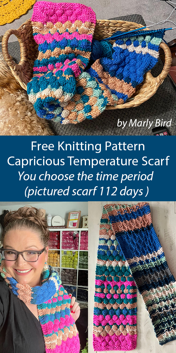 Free Temperature Scarf Knitting Pattern Capricious Scarf