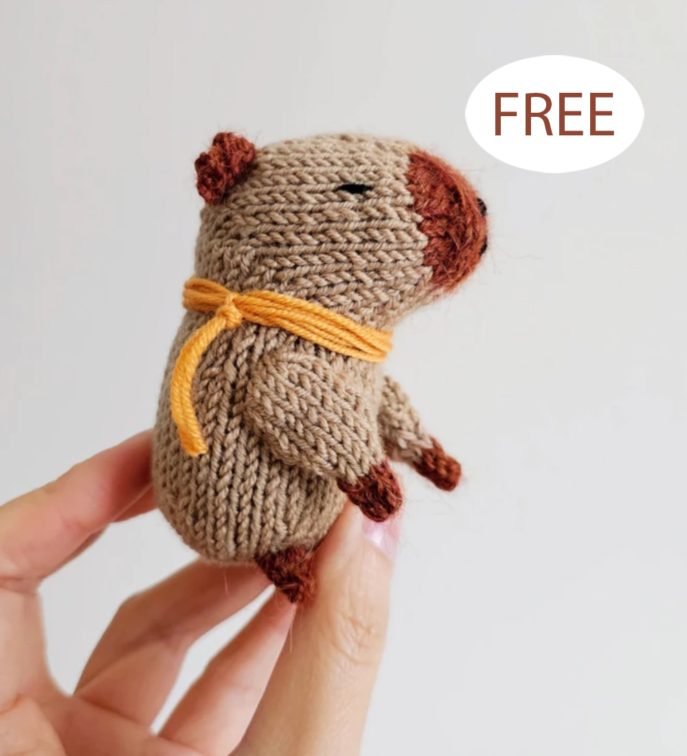 Free Capybara Toy Knitting Pattern