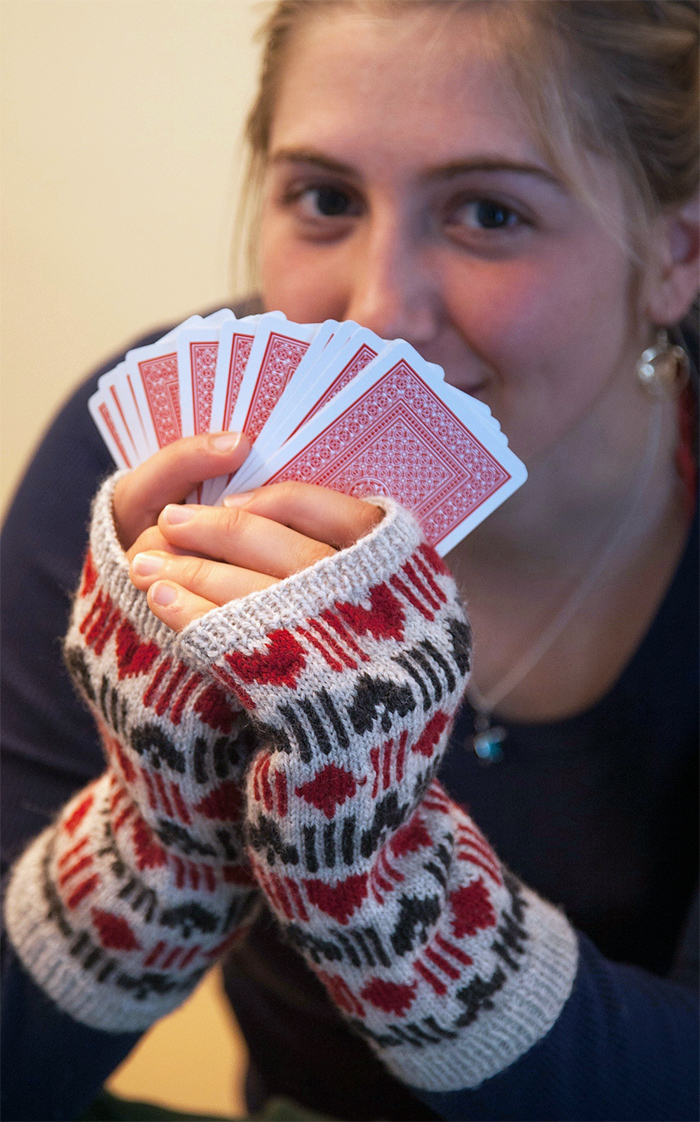Card Game Mitts Knitting Pattern Playing Card Deck