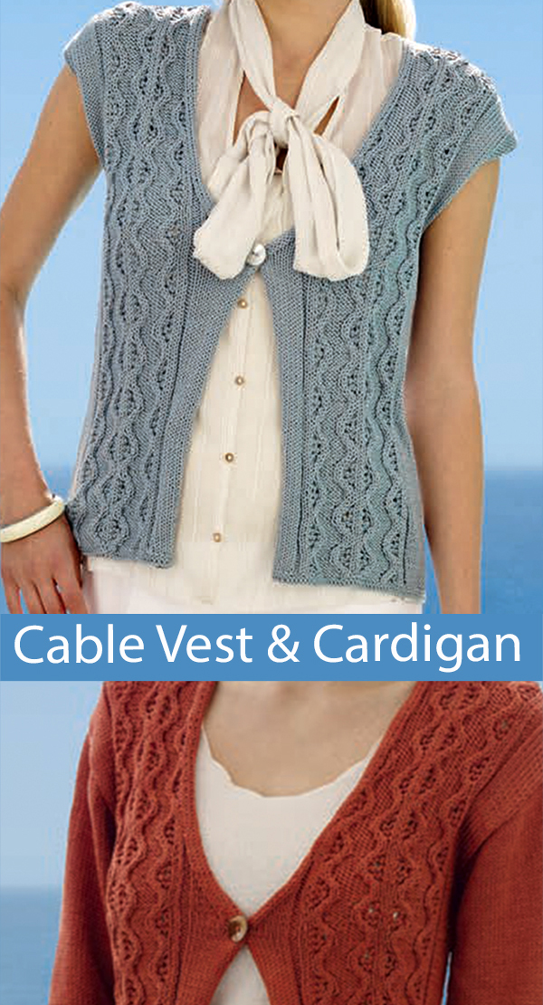 Vest Knitting Pattern Cardigan and Waistcoat Sirdar 7913