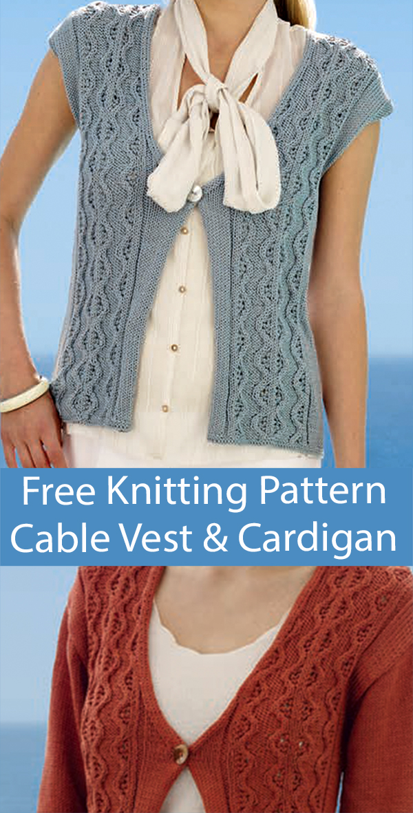 Free Vest Knitting Pattern Cardigan and Waistcoat Sirdar 7913
