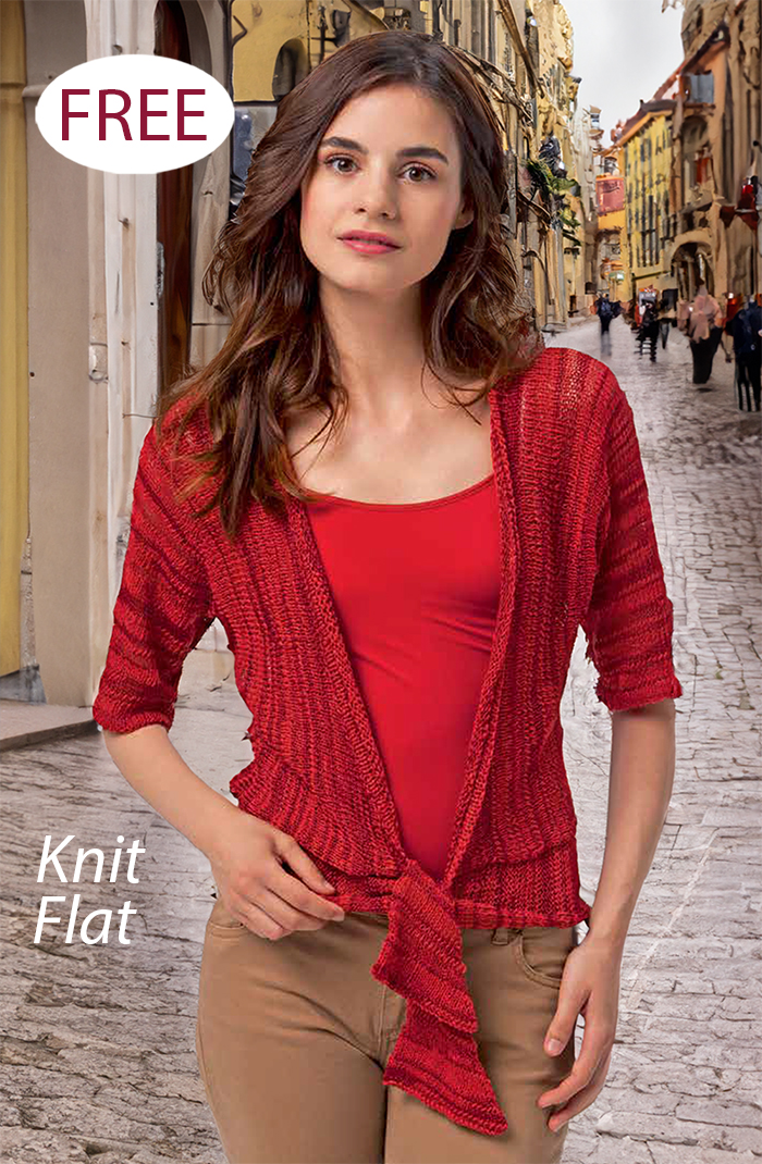 Free Tie Front Cardigan Knitting Pattern