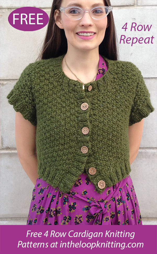 Free Woman’s Cropped Cardigan Knitting Pattern