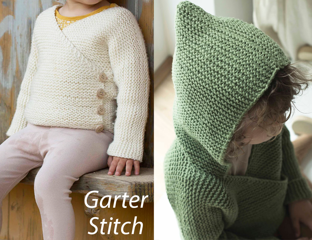 Garter Stitch Maiah Wrap-around Cardigan Knitting Pattern