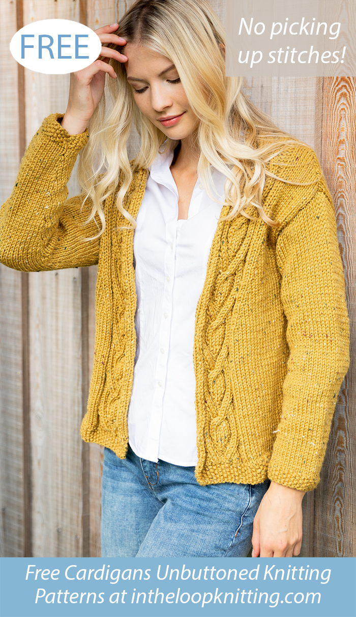 Free Cable Edged Cardigan Knitting Pattern