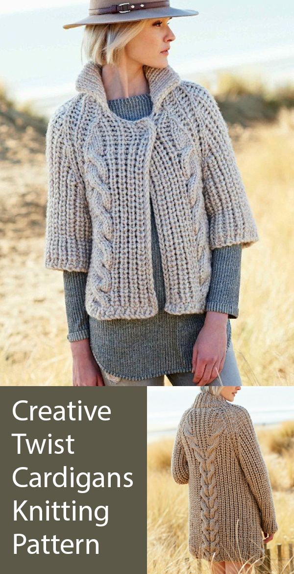 Creative Twist Cardigan Knitting Pattern