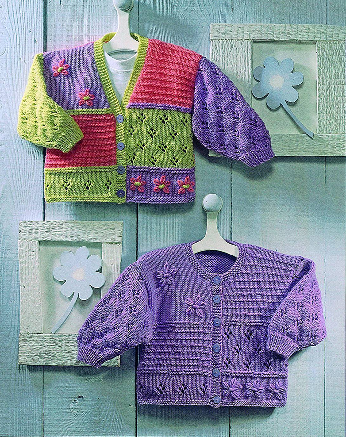 Sampler Baby Cardigan Knitting Pattern