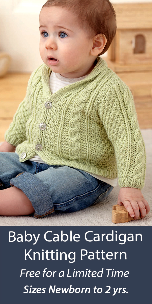 Textured Baby Childrens Sweater & Cardigans  0-2 years~ DK Knitting Pattern