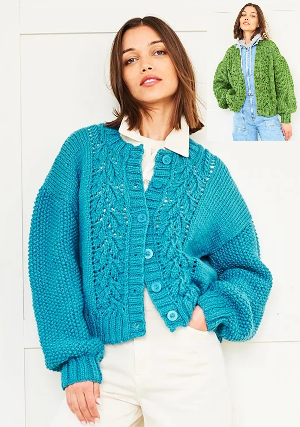 Leaf Lace Cardigan Knitting Pattern