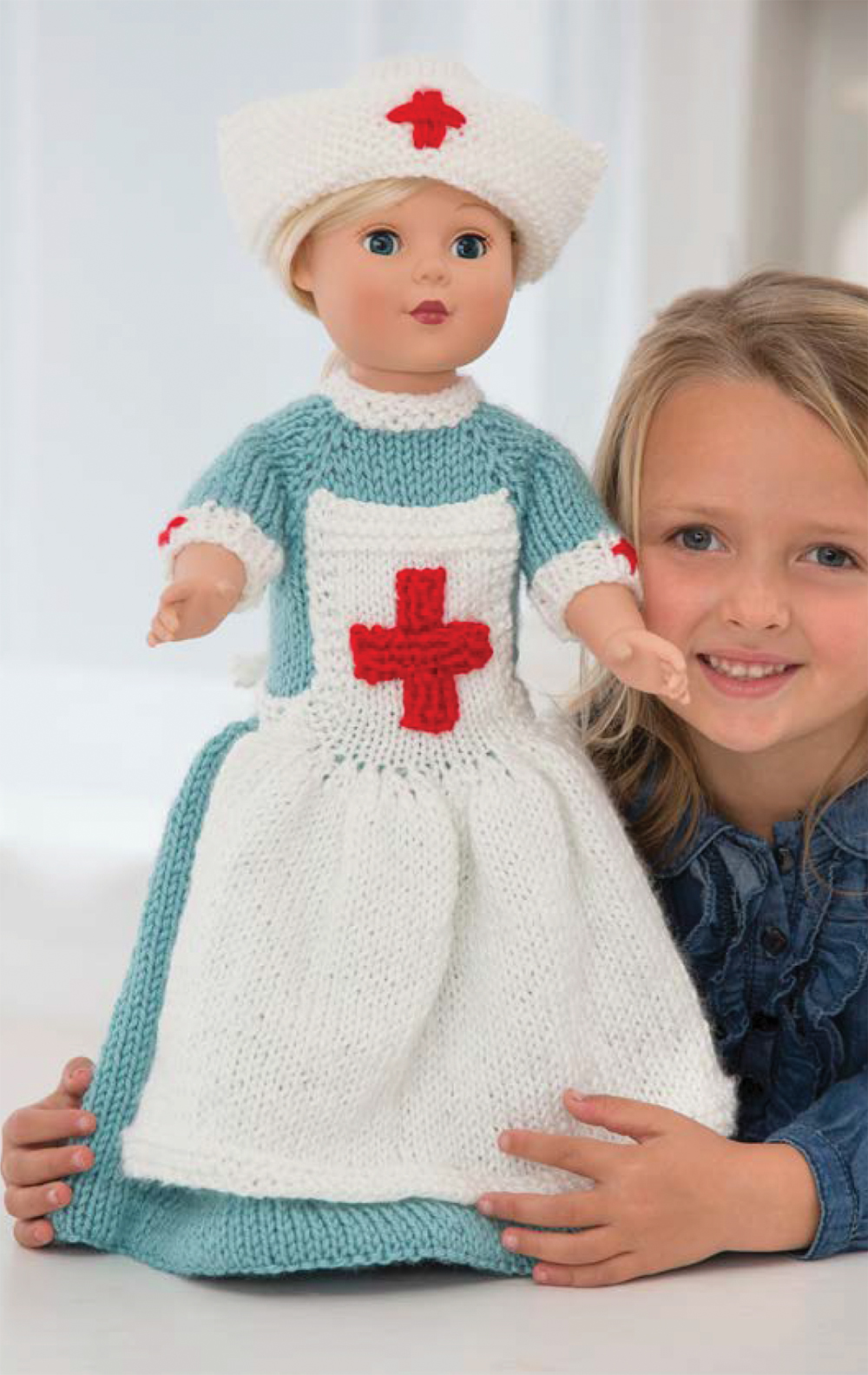 Free Knitting Pattern for Caring Nurse Doll