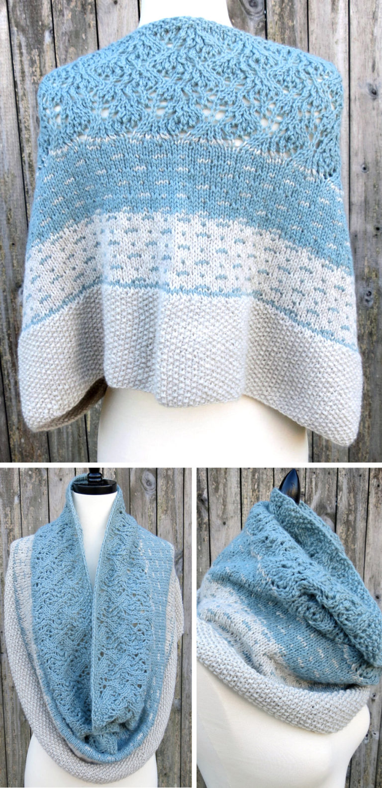 Knitting Pattern for Carol Cowl Poncho