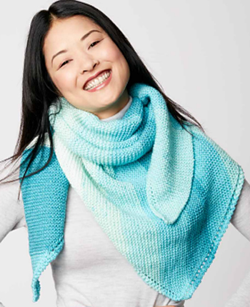 Free Knitting Pattern for Garter Stitch Triangle Shawl