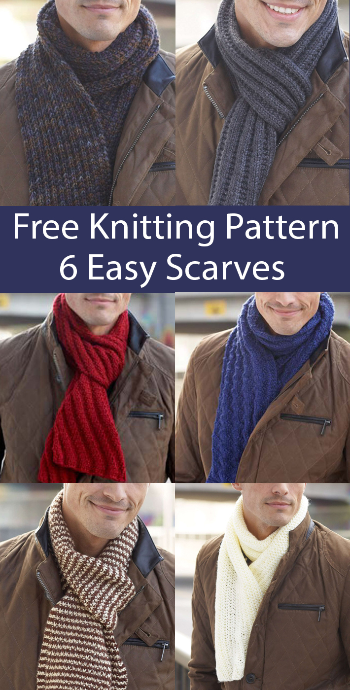 Free Easy Scarves Knitting Pattern 6 Interchangeable Scarves