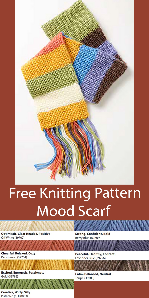 Mood Scarf Free Knitting Pattern Shaker Rib Scarf
