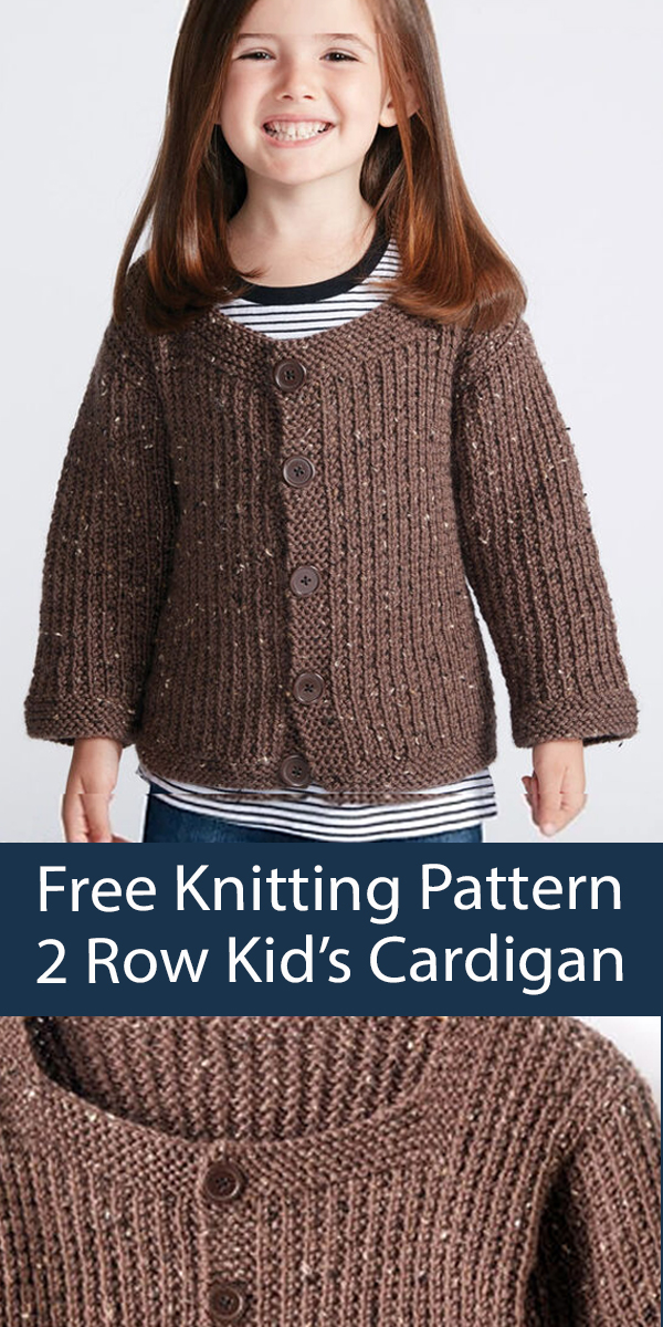 Free Knitting Pattern Textured Kids Cardigan Easy