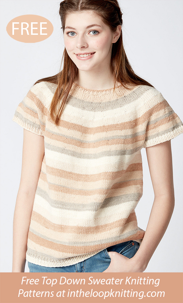 Top Down Knit Pullover Top Knitting Pattern